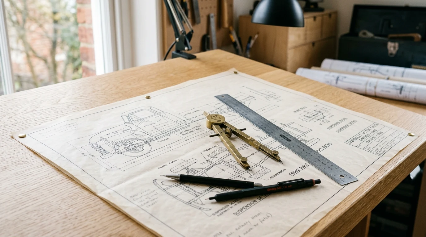Encrypted digital padlock and automotive blueprint schematics representing zero-tracking data privacy